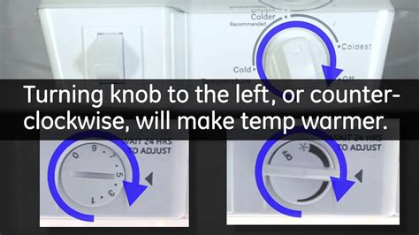 mini fridge temperature control knob